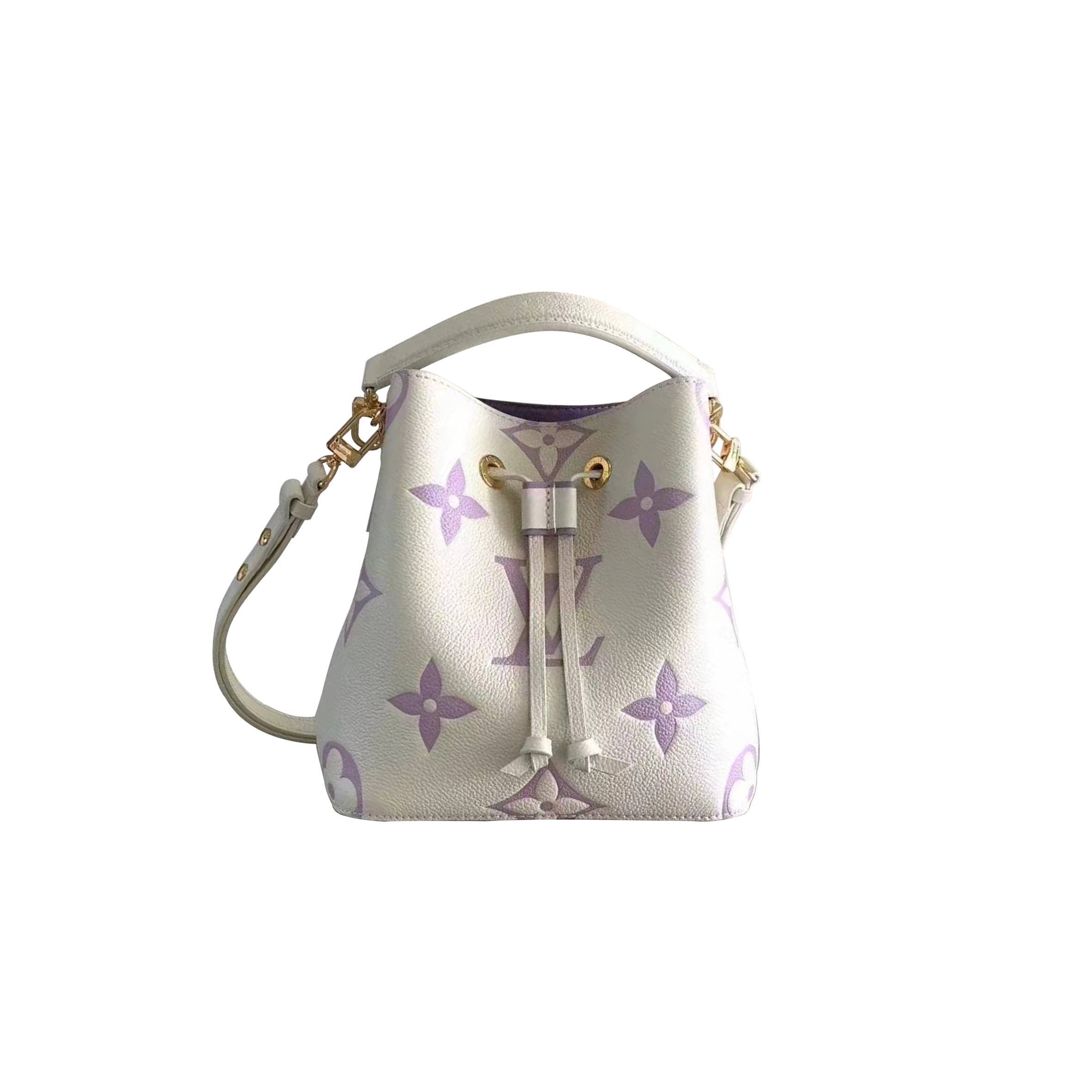 LOUIS VUITTON NÉONOÉ BB BUCKET BAG LATTE WHITE &PURPLE M45709 (20*20*13cm)